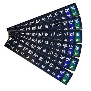 Термометрические полоски из жидкокристаллического ПЭТ для измерения температуры в помещении, диапазон 10-30°C (22-50°F), размер 12*2.2 см - Product Image 2