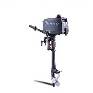 Nouveau moteur hors-bord à essence portable et léger 3,5 CV 2 temps avec poignée de commande pour petits bateaux et bateaux d'accompagnement - Product Image 2