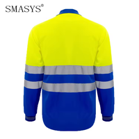 Polos DE SEGURIDAD reflectantes de manga larga de alta visibilidad de tráfico ligero de poliéster 100% transpirable MOQ bajo en stock