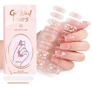 Pegatina de <span class=keywords><strong>uñas</strong></span> de gel semicurado endurecido UV de larga duración 100% de alta calidad al por mayor directo de fábrica fuente - Product Image 2