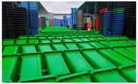 Poubelle à pédale 50L de haute qualité seau de stockage en plastique HDPE auto-scellant poubelle de recyclage extérieure écologique