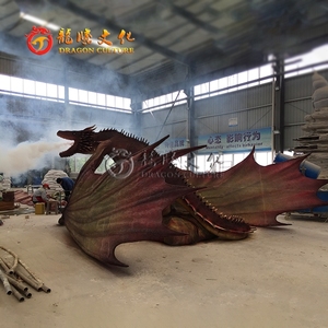 Sculpture en fibre de verre célèbre, <span class=keywords><strong>dragon</strong></span> de glace grandeur nature pour parc à thème - Product Image 3