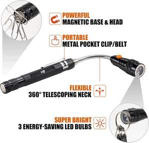 Regali di natale Telescoping magnete torcia elettrica per gli uomini magnetico Pickup strumento con 3 luci LED - Product Image 3