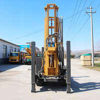Machine de forage de puits d'eau pneumatique et hydraulique sur châssis chenillé MKD-200, équipement de forage de 200 m avec capacité de franchissement stable