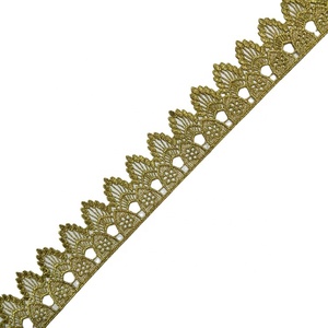 Dải Ruy Băng Đan Móc Viền Hóa Học Màu Vàng Vỏ Sò Hình Học Mới Dải Ruy Băng Ren Thêu Hoa Văn - Product Image 6