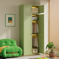 Armoire en acier combinée pour adolescents, placard métallique qui optimise l'espace de rangement dans les petites chambres