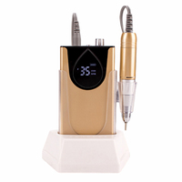 Machine à polir les ongles professionnelle portable 45W en ABS, 35000 tr/min, sans fil, rechargeable, pour enlever le vernis gel