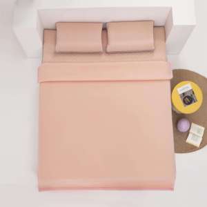 4 Piece Pink Bedding Set Breathable <b>Comfortable</b> Fabric For All Season Bedroom Decoration - Product Image 5