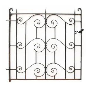 Prima Factory Strong Entry Wrought Iron door Modern Design with Double Doors High Quality for gate Designs