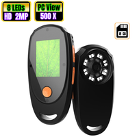 Ultra Macro Handheld Digital Microscope with 2.0 Inch Screen, Portable 500x Magnifying Glass 8 Adjustable 3-Level LED Lights