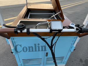 Chariot de crème glacée vélo électrique chariot de vélo de glace pilée chariot de Popsicle congelé à vendre - Product Image 6