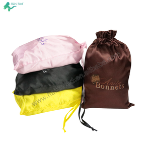 ถุงผ้าซาตินแบบมีเชือ<span class=keywords><strong>ก</strong></span>ผู<span class=keywords><strong>ก</strong></span>สำหรับเก็บผมต่อ ถุงใส่ผม<span class=keywords><strong>วิก</strong></span> ถุงซาตินสำหรับมัดผม - Product Image 3