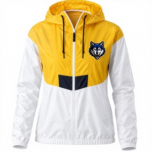 Custom Women's Windbreaker <b>Jacket</b> <b>Lightweight</b> Water Resistant Team Running Training Coat OEM ODM Manufacturer - Product Image 1