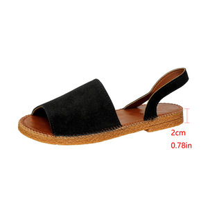 Nuovi <span class=keywords><strong>sandali</strong></span> romani piatti in tinta unita antiscivolo scarpe da <span class=keywords><strong>donna</strong></span> - Product Image 5