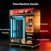 Distributeur automatique de pizzas YCF résistant aux intempéries, en acier thermolaqué, avec nettoyage automatique, retour de monnaie, surveillance à distance et fonctions multiples