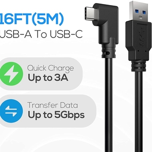 Accesorios para Auriculares <span class=keywords><strong>Oculus</strong></span> <span class=keywords><strong>Quest</strong></span> <span class=keywords><strong>2</strong></span>, Cable de Conexión LinkCable, Transmisión de Datos VR, Conexión de 5 Metros, <span class=keywords><strong>Juego</strong></span> Móvil Dos en Uno - Product Image 1