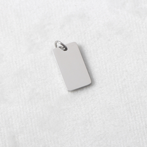 Werks bedarf 18 Karat vergoldeter Spiegel aus poliertem Edelstahl DIY Make Custom Logo Tag Rechteck Anhänger - Product Image 3