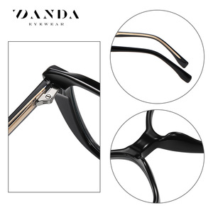 Danda Cat Eye <b>Eyeglasses</b> TR-BC908 Women Fashionable Acetate <b>Frames</b> Anti Blue Light UV Protection Medium Size - Product Image 4
