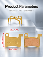 Bantalan Rem Cakram Sintered Standar VXM Berbahan Dasar Tembaga, Semua Logam, Tahan Suhu Tinggi, Tahan Aus, Senyap, Suku Cadang Sepeda MTB dan Road Bike