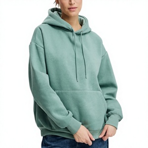 Sudadera Extra Grande para Mujer, Color Sólido, 100% Algodón, 380 GSM, Felpa, con Bolsillo, Manga Larga, para Otoño e Invierno - Product Image 3