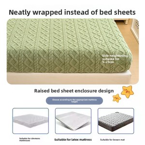 Set <span class=keywords><strong>di</strong></span> <span class=keywords><strong>lenzuola</strong></span> in tre pezzi in taffetà lavorato a maglia in poliestere, pile invernale color corallo con copriletto in <span class=keywords><strong>flanella</strong></span> antiscivolo - Product Image 5