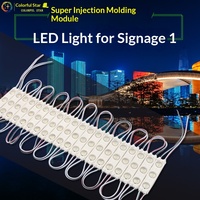 Module LED Super Lumineux pour Lettres, 3 Lumières, Moulage par Injection, Étanche IP68, DC 12V, Boîte Lumineuse pour Enseigne Publicitaire de Magasin