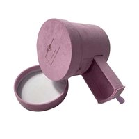 Boîte à fleurs en velours rose d'usine avec design de tiroir pour présentation de fleurs et de bouquet Emballage cadeau de qualité supérieure