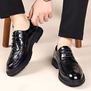 Sandalias Casuales de Negocios para Hombre, Nuevas de Verano y Otoño, con Aumento de Altura, Parte Superior de Cuero Vacuno, Impermeables y Antideslizantes - Product Image 5