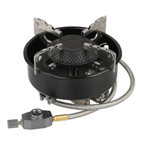 STARCAMP 4500W Grand Feu Réchaud à Gaz Extérieur Camping Brûleur à Gaz Pliant Réchaud Électronique Randonnée Portable Pliable Split Poêles