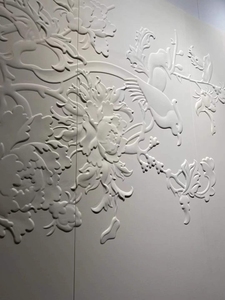 Tùy chỉnh hiện đại cổ điển 3D khắc kết cấu trang trí Nội Thất Tường bao gồm Hội Đồng Quản trị tổng hợp PU da tường bảng điều khiển thiết kế nội thất - Product Image 5