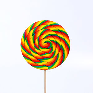 Toptan özel el yapımı büküm tatlı meyve düz büyük girdap lolipop - Product Image 6