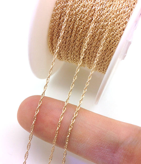 Fashion 14K Gold Filled Rope Chain Bulk Roll Jewelry Findings for Women  Jewellery Necklace Making