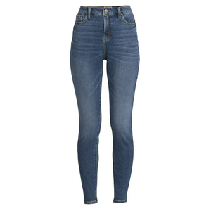 กางเกงยีนส์ฟอกไซส์ใหญ่พิเศษของผู้หญิงกางเกงยีนส์สีพื้นกางเกงยีนส์ลำลองทรงสลิมฟิตทันสมัย - Product Image 4