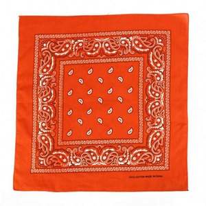 Fashion 18 Colors Paisley Printed Cotton Bandanas Recycled Bandana Square <b>Head</b> <b>Wraps</b> Kerchief Neck Scarf Novelty Cotton Bandanas - Product Image 2
