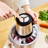 Hachoir à légumes professionnel en acier inoxydable, mini robot culinaire multifonction 2L 3L 5L, machine électrique pour la préparation des aliments