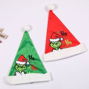 Hot Selling <b>Grinch</b> Cartoon Anime Christmas <b>Hat</b> Festive Gift Decoration Adults and Kids for Parties - Product Image 1