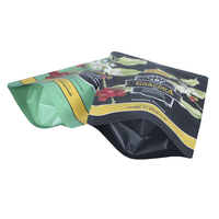 Pochette debout pour paquet de thé en grains de café Sacs à boisson recyclables en matière plastique PE avec fermeture à glissière et gravure