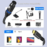 5m USB à 3 broches XLR Type C câble mâle à 3 broches XLR femelle Microphone câble pour Console de mixage haut-parleurs Audio amplificateurs ordinateurs portables