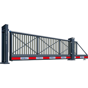 Portail coulissant flottant automatique sans rail en aluminium moderne pour entrée résidentielle extérieure - Product Image 1