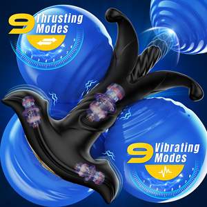 Hot Sale Fernbedienung Erweiterbarer Anal Plug 9 Flapping Thrust ing Vib rating Teleskop Dildo Prostata Massage gerät Männlich Anal Sexspielzeug - Product Image 2