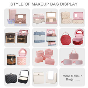 Estuche de <span class=keywords><strong>Maquillaje</strong></span> y Joyería de Lujo Grande con Múltiples Capas, Cierre de Cremallera, Estuche de Poliéster Moderno - Product Image 5