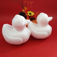 Forme de canard en polystyrène léger 9,5 cm, non décorée, surface lisse, pigment velours, pour projets de fêtes