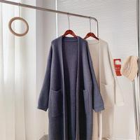 Pull en tricot épais pour femmes d'automne personnalisé Cardigan Usine OEM Pull de base long décontracté à manches longues de grande taille