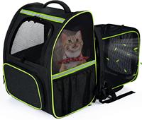 Livraison rapide chat transporteur sac à dos pince de sécurité extensible transporteur pour animaux de compagnie pour la randonnée voyage Camping fermeture éclair gain de place pour les chiens