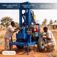 Foreuse rotative diesel pour puits d'eau, profondeur 150 m