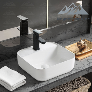 Новое поступление, белая керамическая раковина квадратной формы - Product Image 5