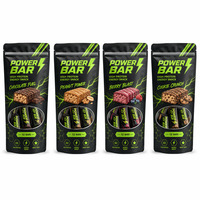 Sachet Doypack Mylar à fenêtre refermable à fond plat pour barres protéinées énergétiques, emballage alimentaire, chewing-gum, collation de sport et fitness