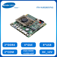 ITX-VL82 I5-8257U 4 Lan DDR4 4K Display M.2 SATA3.0 PS2 SIM 12V Embedded Machine Vision Carte Mère