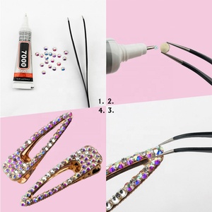 Nouveauté Oleeya : Strass en verre cristal blanc solide, à dos plat, pour décoration d'ongles - Product Image 5