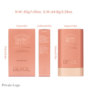 Stick de blush crémeux de luxe Fleur Juicy 3 couleurs avec logo personnalisé, maquillage en stick pour les lèvres <span class=keywords><strong>et</strong></span> les joues, teintes bordeaux, rose <span class=keywords><strong>et</strong></span> rubis - Product Image 4